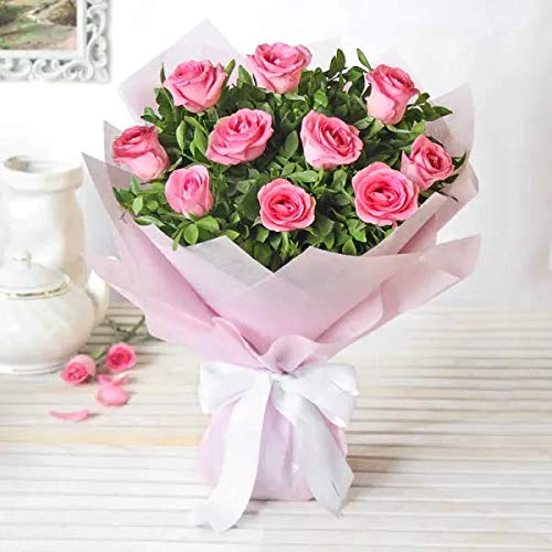 Pretty Pink Roses Bunch