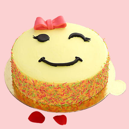 Smiley Butterscotch Cake