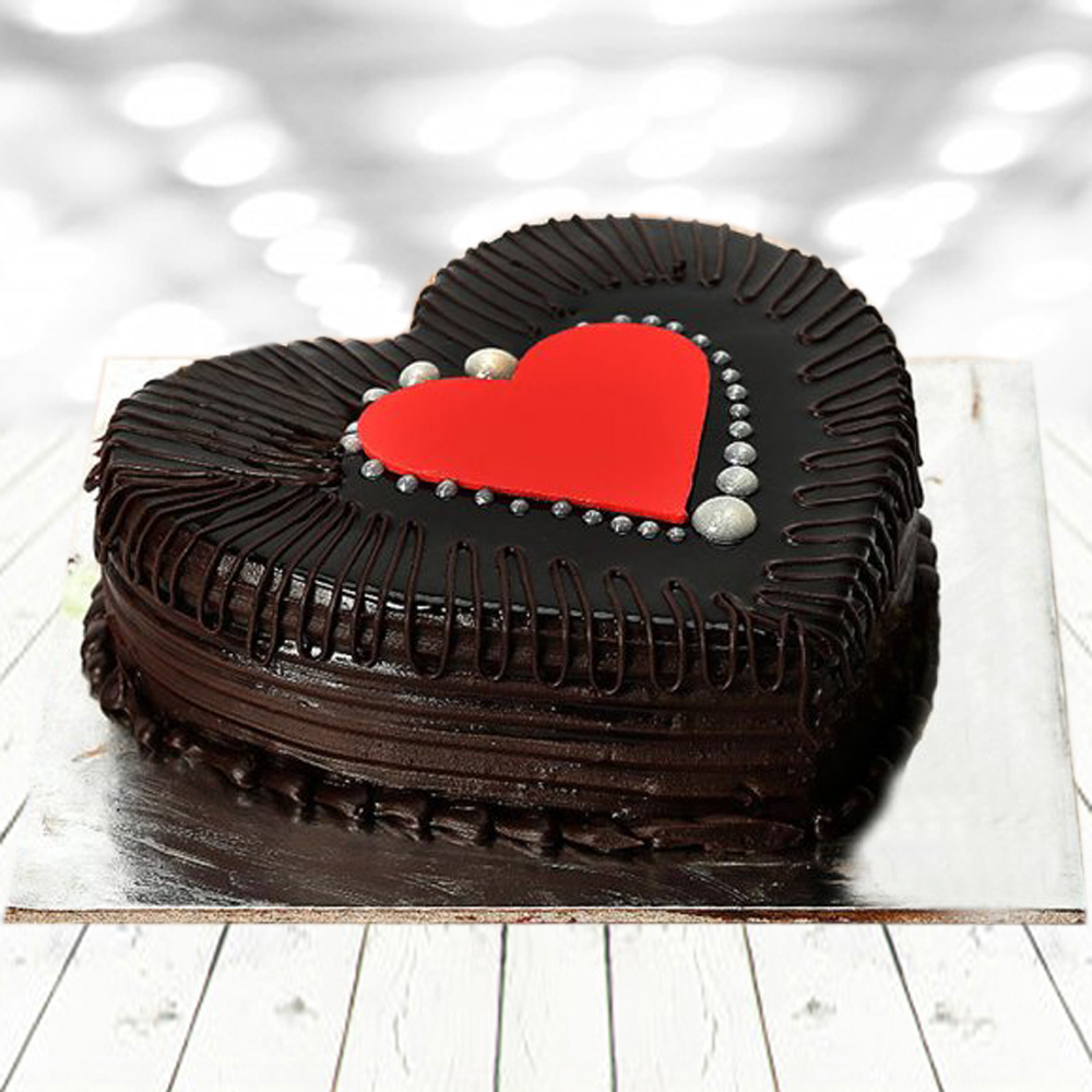 Chocolaty Heart Shape Cake