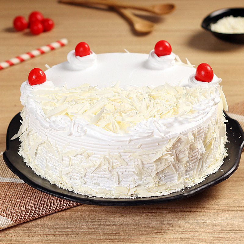 Cherry Toppings White Forest Cake