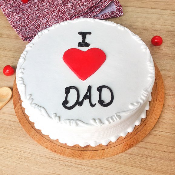 I love you Dad Vanilla Cake