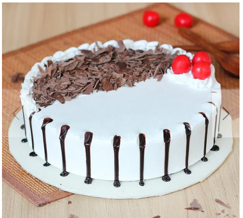 Vanilla Black Forest Cake