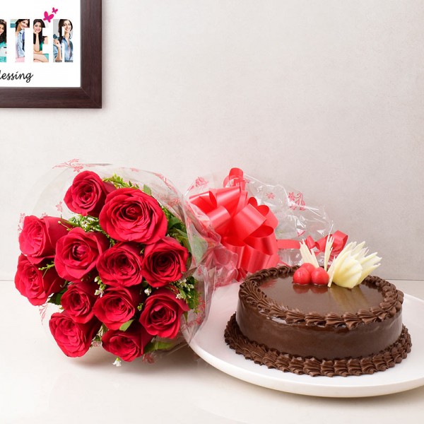 Red Roses and Chocolate Cake