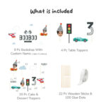 Personalised Racing Theme Birthday Decor Set